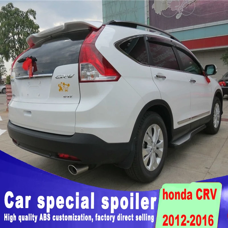 2012 2013 для Honda CRV CR-V пробивая установка ABS спойлер на светильник заднего окна крыши черный белый праймер