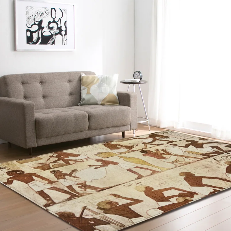 Alfombras grandes con patrón de retrato para Mujeres Africanas para sala de estar, sofá antideslizante, alfombrilla de noche, tapisón dywan