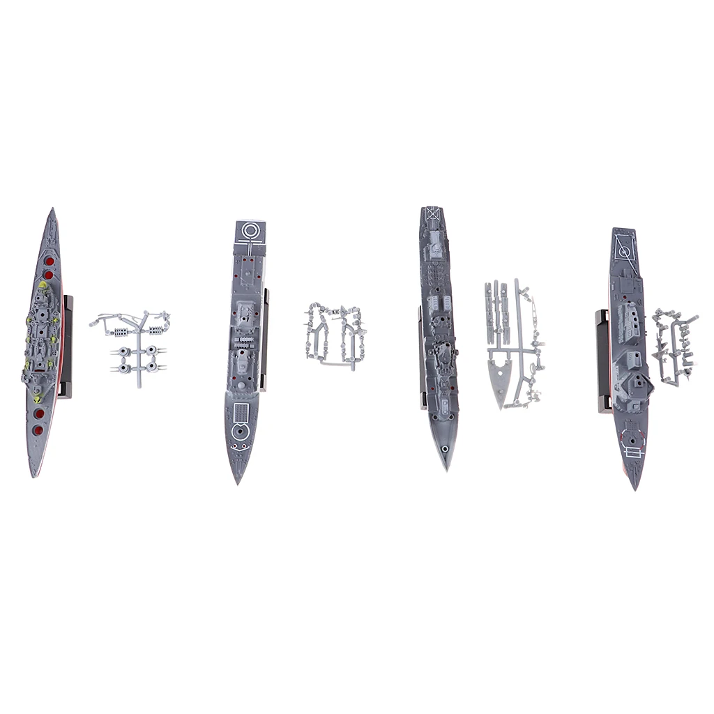 8x 4D Military  Submarine Models Assemble Liaoning Aircraft Carrie USS Sacramento AOE-1 Model Building