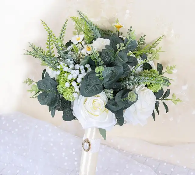 Boho Beach Wedding Flowers Bridal Bouquets Ivory Rose Bride