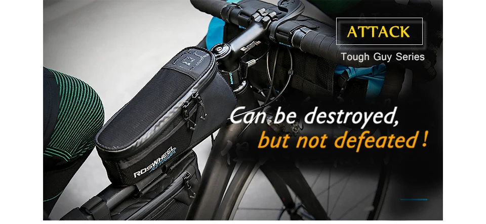 Best ROSWHEEL Waterproof Bike Bicycle Bags Front Beam Frame Tube Bag MTB Road Foldig Bike Phone Bag Cycling Accessories ATTACK SERIES 0