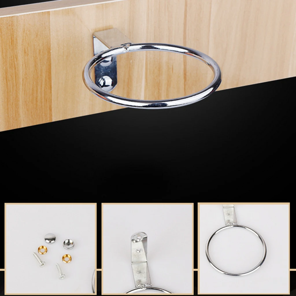 Bathroom Hair Dryer Blower Holder Rack Wall Mount Organizer for Salon Home 304 Stainless Steel Chrome Finish