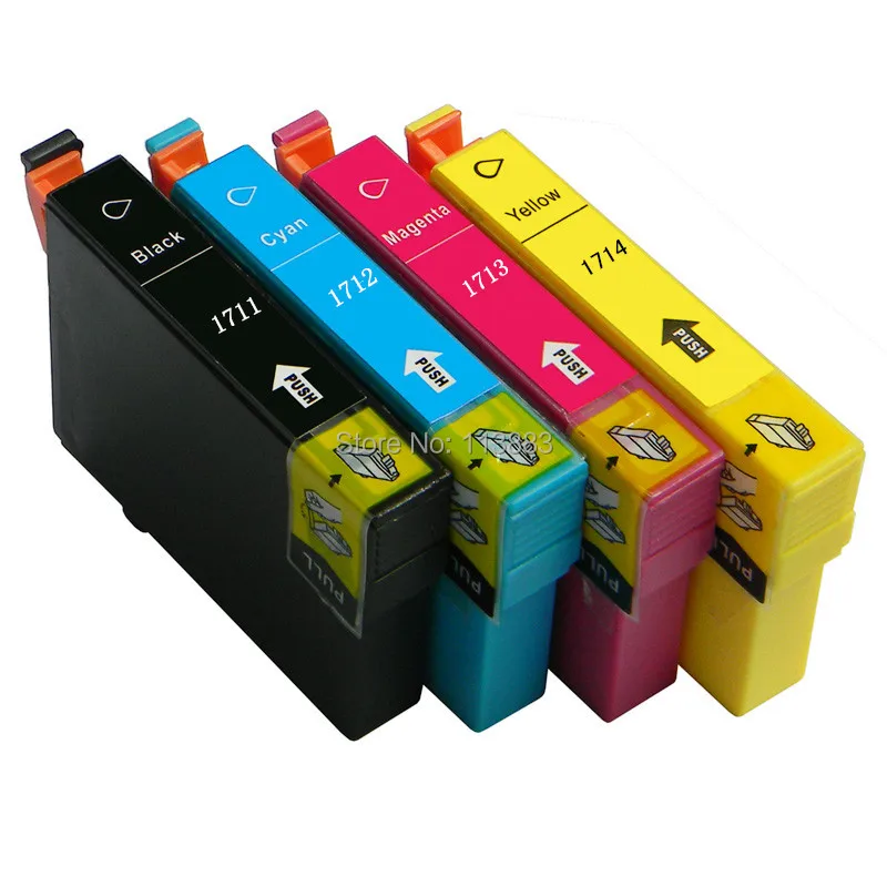 

4pcs T1711 -T1714 4color ink cartridge For EPSON XP33/XP103/XP203/XP207/XP303/XP306/XP403/XP406/XP313/XP413 printers