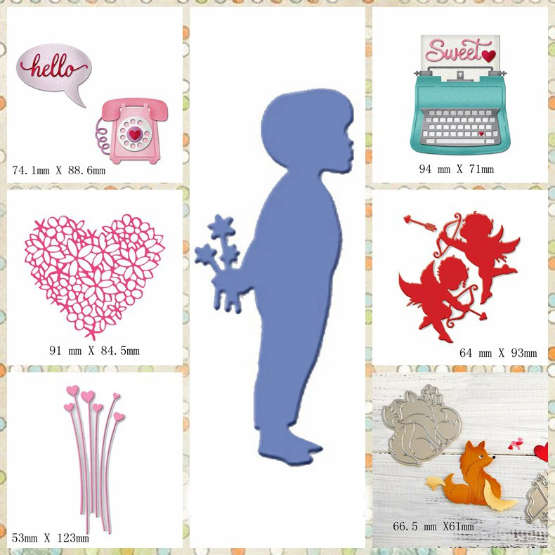 

Courtier Cupid Metal Cutting Dies Stencil For DIY Scrapbooking Decorative Embossing Paper Craft Die Cutting Template Handmade