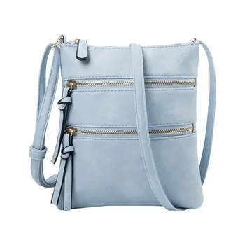 

2019 Summer Solid Color bolso mujer grande Women New Functional Multi Pocket Crossbody Bag Messenger Shoulder Bag bolso playa #C