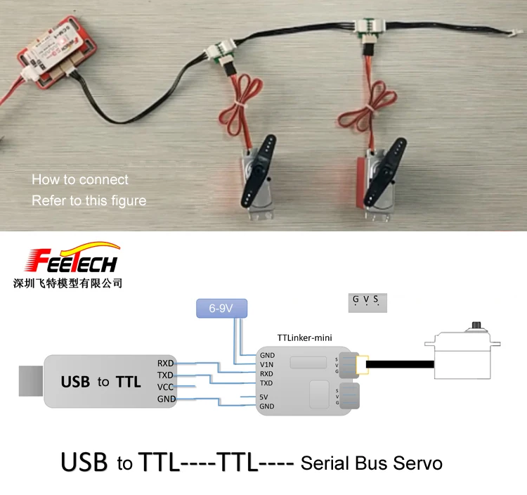 Robot Serial Bus Intelligent Servo, Feetech SCServo2332 , small 6V 4.5kg cm Torque, All Metal, Coreless, Data Feedback Function (7)