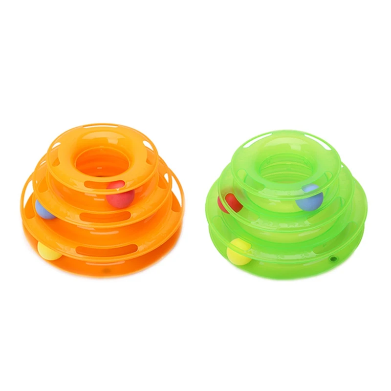 Забавный питомец кот триляминар Crazy диск с шариком интерактивные игрушки развлечения игрушечная тарелка зеленый/желтый