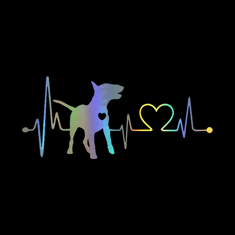 Car Sticker 3D 18CM7.9CM Bull Terrier Waterproof Vinyl Animal Fashion Sticker Funny Animal Motorcycle Car Sticker Styling (4)