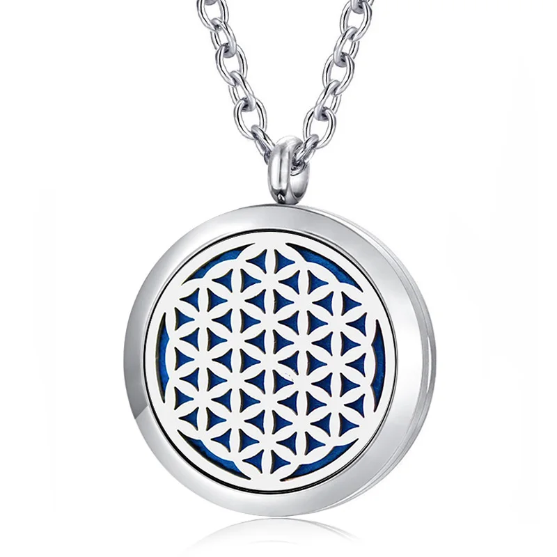 

Free felt pads and chain! Hot Sale Magnetic Closure 316L Stainless Steel Essential Oil Diffuser Perfume Locket Pendant Necklace