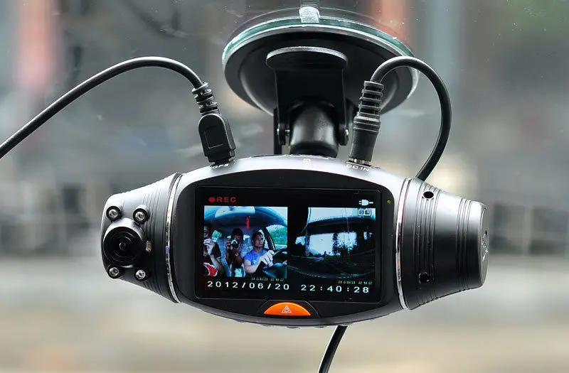 Лучший 2 7 &quotВидеорегистраторы для автомобилей Камера R310 GPS регистратор Двойной