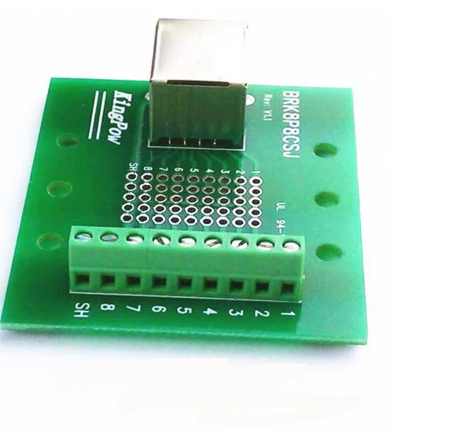 2 шт. правый угол RJ45 RJ45 Breakout LAN Ethernet печатной платы интерфейса терминала Порты и разъёмы c45 din-рейку разъем