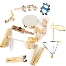 Хорошее качество, доступный по цене 1 комплект, 12 шт., детский деревянный металлический ударный музыкальный инструмент, музыкальный набор для раннего образования
