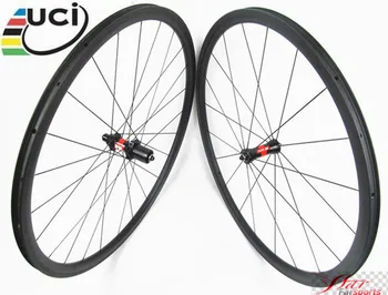 

Farsports FSC30-CM-25 DT240S(36 Ratchets) 30mm carbon racing bike clincher wheel, 700c race bicycle clincher 25mm width wheel