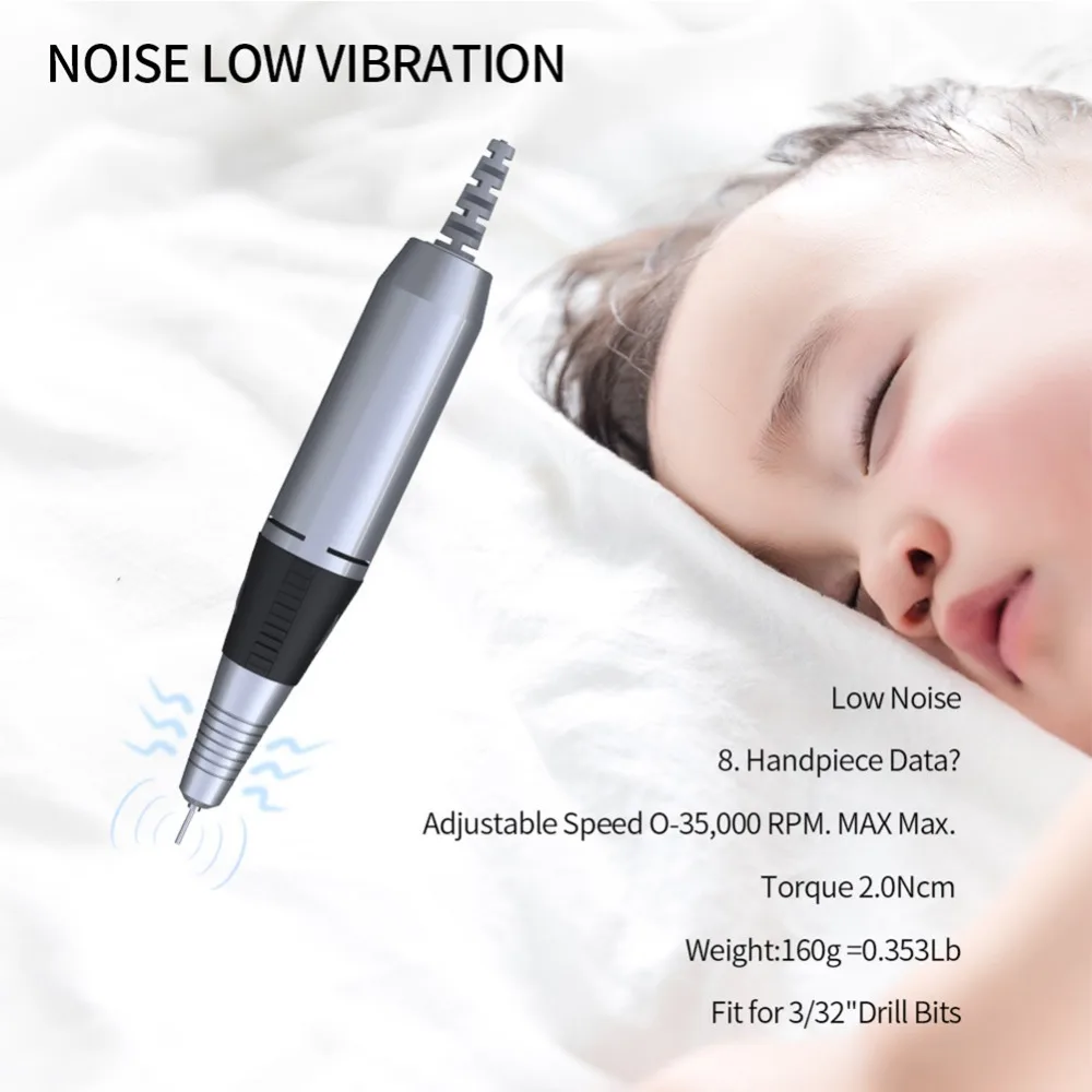 Electric Nail Drill Machine 32W 35000RPM Manicure Pedicure Machine