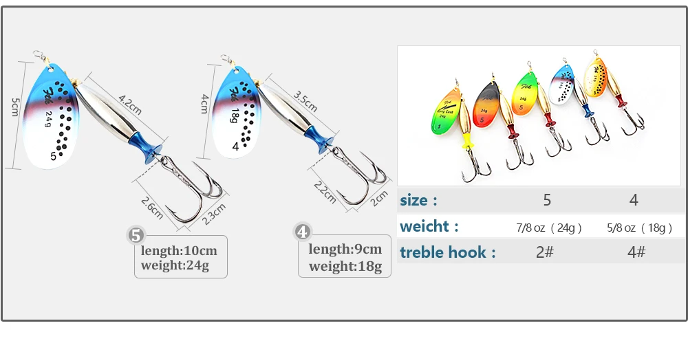 FTK, 1 шт., 4#5#, похожие на Спиннер-приманка, Длинные литые приманки, вес 18 г-24 г, длина 9 см-10 см, с тройными крючками