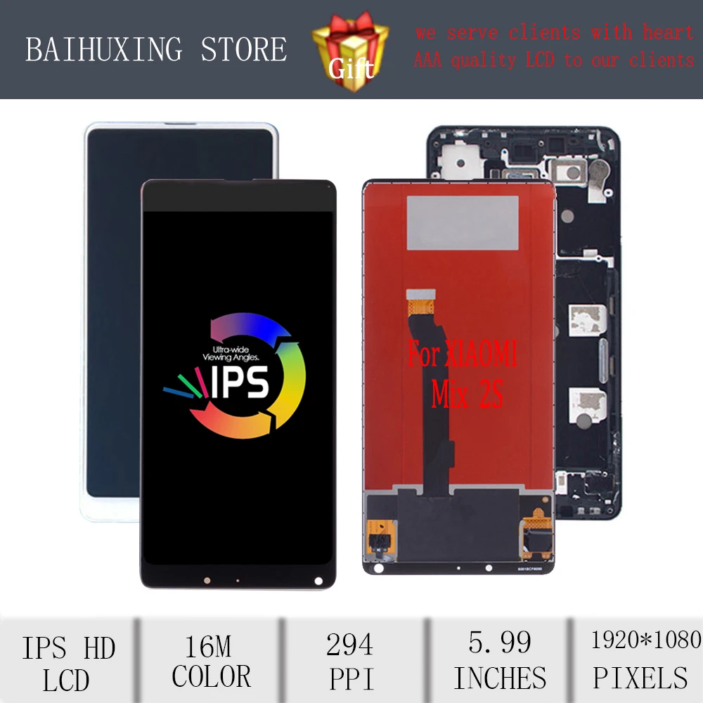 3pcs 5.99&quotOriginal For XIAOMI Mi Mix 2S LCD Display Touch Screen with Frame Digitizer Xiaomi Mix2S Replacement@ | Мобильные