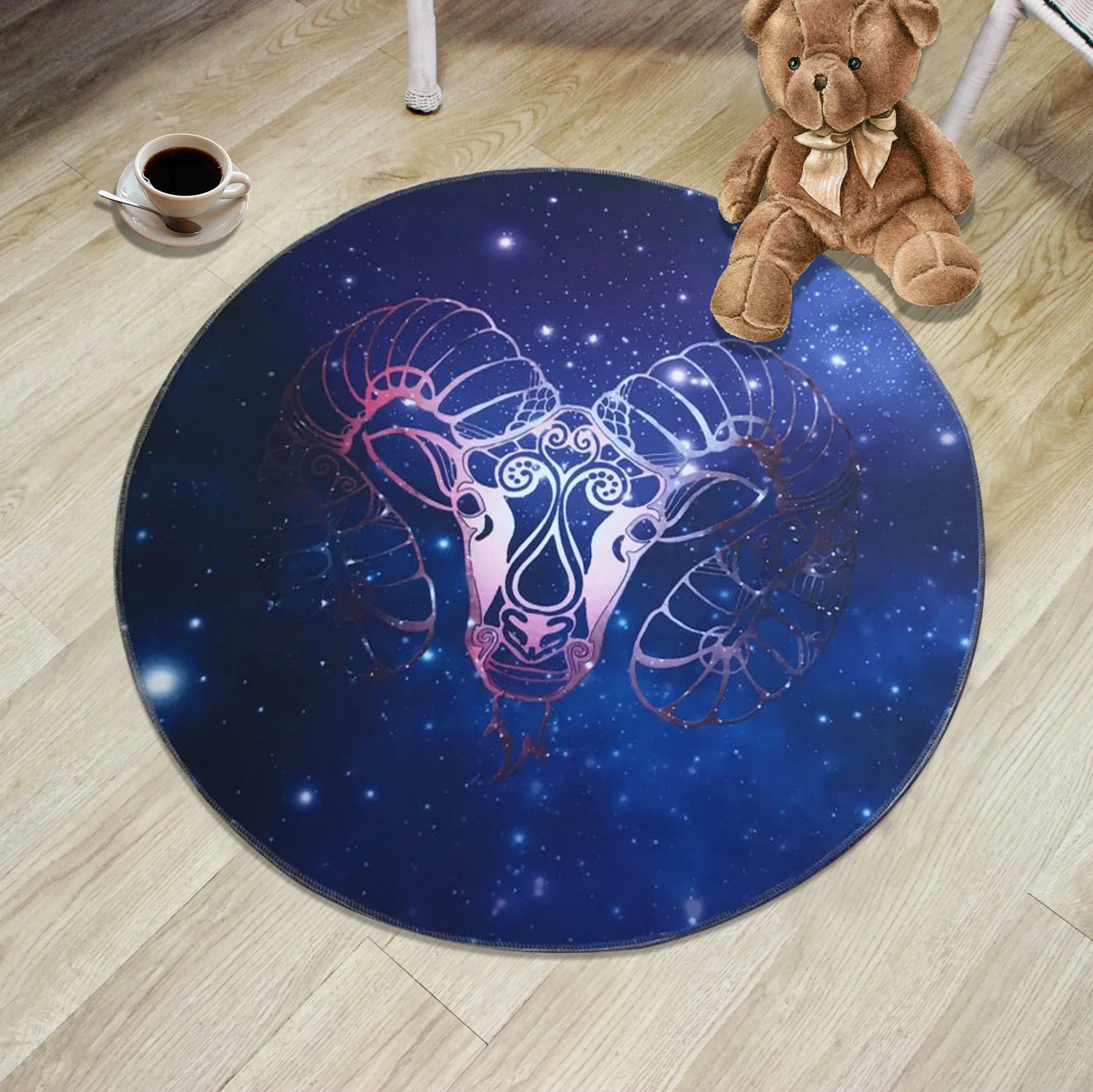 Creative 12 Constellation Round Carpets For living room bedroom Kids Cartoon computer chair Floor mat Modern Home Decor Carpet Creative 12 Constellation Round Carpets For living room bedroom Kids Cartoon computer chair Floor mat Modern Home Decor Carpet