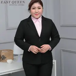 Oversize-Блейзер Штаны костюм женские Бизнес плюс большие размеры униформа для работы в офисе KK2205 Y