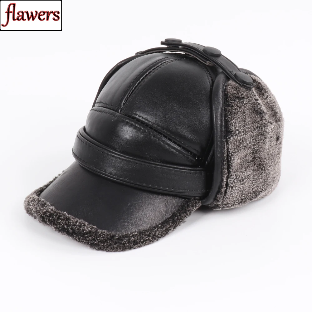 Новые повседневные бейсболки из натуральной овечьей кожи, мужские шапки из натуральной овечьей кожи, мужские Модные осенне-зимние кожаные шапки