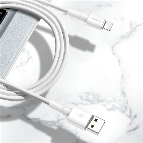 Baseus дешевый и тонкий USB кабель для передачи данных для iPhone зарядный кабель белый 1 м TPE Micro usb type C зарядный кабель для мобильного телефона - Цвет: for iphone