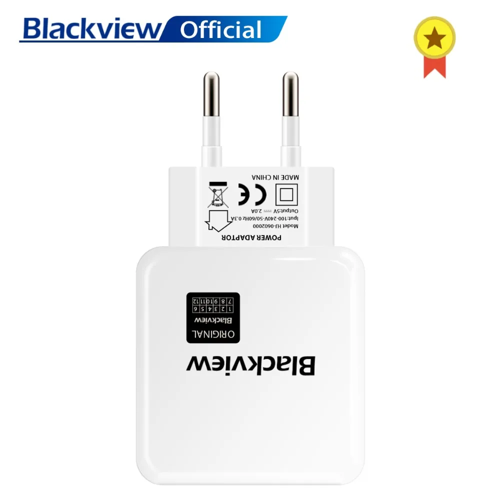 Оригинальное зарядное устройство Blackview 12V 1.5A EU для BV6800 Pro BV9500 Pro BV9600 EU Plug 5V 2A для смартфона Blackview BV5800