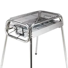 Outdoor home stainless steel outdoor barbecue rack large folding portable barbecue stove charcoal oven