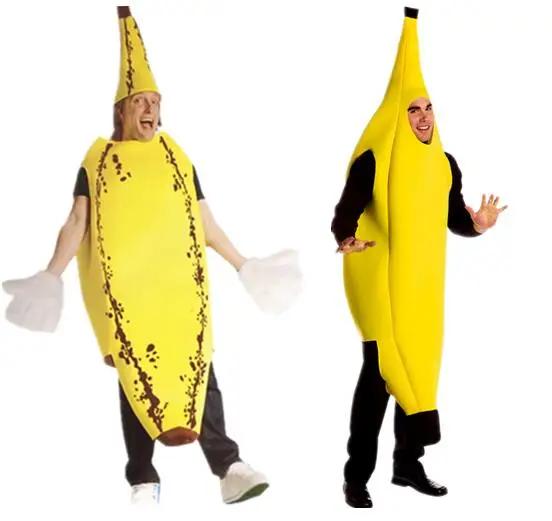Funny Adult Banana Cos Dress Halloween Party School Drama Performance