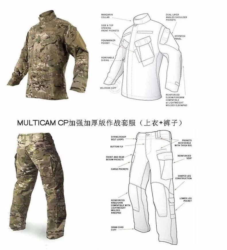 Армейские военные тактические брюки карго Униформа Водонепроницаемый Военный тактический камуфляж БДУ Боевая униформа армейские костюмы США одежда