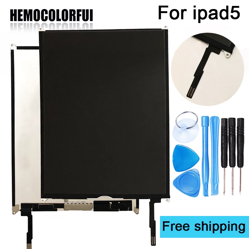 

HEMOCOLORFUI Free shipping For iPad Air1 5 Screen LCD Display Panel For A1474 A1475 A1476 9.7inch HD LCD Screen Replacement