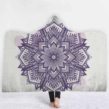 

Refreshing style Blankets hats sofa relaxed Blankets keep warm comfortable soft purple flower twin full size Blankets