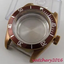 41 мм стерильные бронзовые часы корпус Калибр ETA 821A 2836 Miyota 8215 механизм