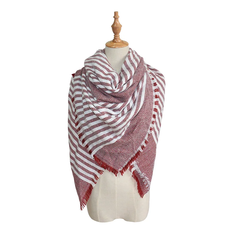 

AZUE Fashion Scarves For Women Tassel Plaid Scarf Blanket Square Wrap Shawl Warm Winter Scarfs