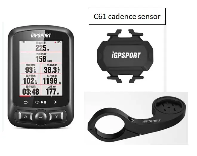 I gps порт ANT+ gps IGS618 велосипедный Bluetooth беспроводной секундомер Спидометр Водонепроницаемый IPX7 велосипедный Спидометр компьютер - Цвет: add c61 s60