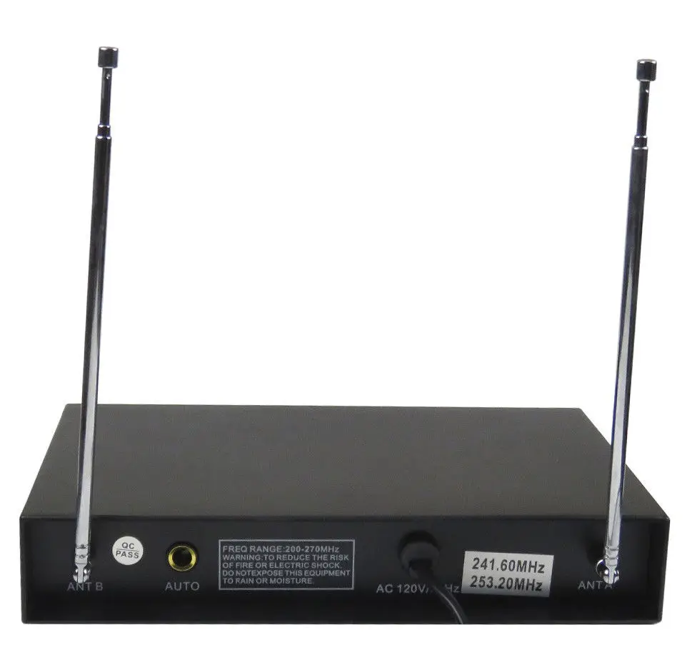 2ch wireless vhf headset lapel microphone system 2channel  church party clubs mics