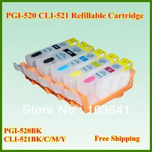 520 521 пополнения чернил PGI-520 CLI-521 перезаправляемый картридж с чип для Canon iP3600 IP4600 MP540 MP620 MP630 MP638 MP980 чернила