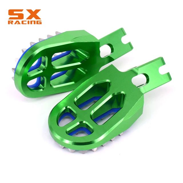 Motorcycle Aluminum Foot Pegs Footpeg Pedals FootRest For KAWASAKI KX250F 06-13 KX450F 07-13 KLX450 08-13 SUZUKI RM250 05-06