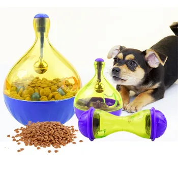 KEMISIDI Funny Pet Cat Dog Toy Tumbler Leakage Feeder Food Container Anti depression Pets IQ