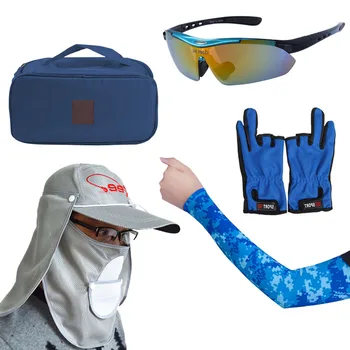 

All-in-One Summer Sunshield Package Hat Cap Polarized Sunglasses Fishing Gloves UV protection Arm Sleeve Outdoor Sports Sunshade