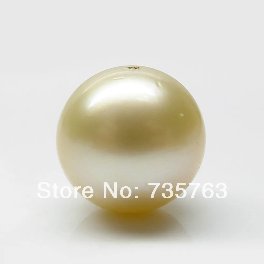 

xiuli 00077 HIGH LUSTE!LIGHT GOLD,ROUND 11.55MM SOUTH SEA LOOSE GENUINE PEARL