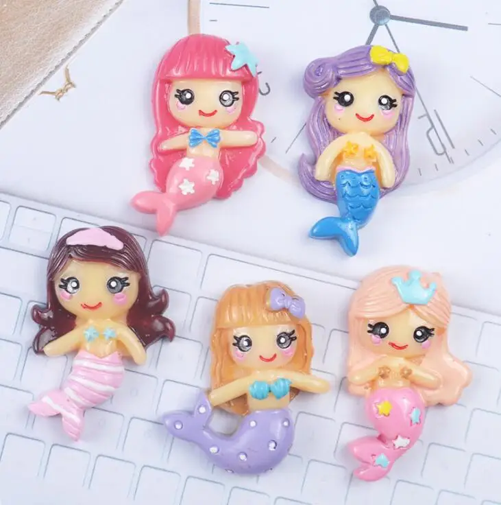 

kawaii resin mermaid tail DIY flatback resin cabochons accessories