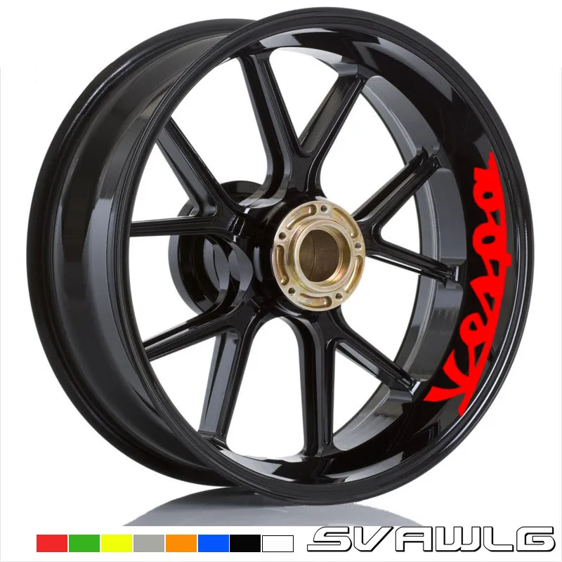 

Motorcycle front and rear wheels Outer rim waterproof Sticker Reflective Stripe Wheel Decals for Vespa