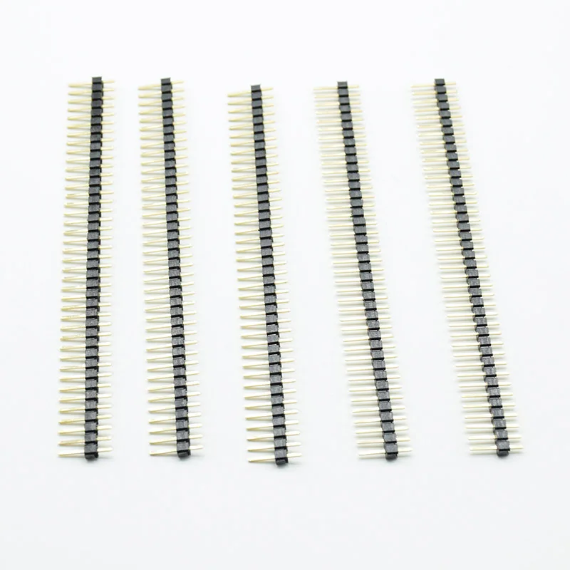 

10pcs/lot Good quality 2.54mm 1X40 Single Row black Male Pin Header Strip