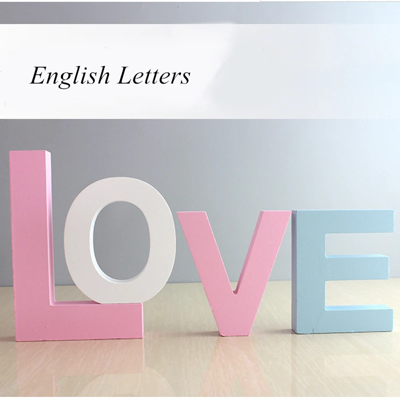 

SIBAOLU Small English Letters Wedding Decoration 26 English Alphabet Ornaments Europe Home Decoration Blue Shooting Props