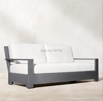 

Outdoor patio garden 74" aluminum classic sofa furniture set