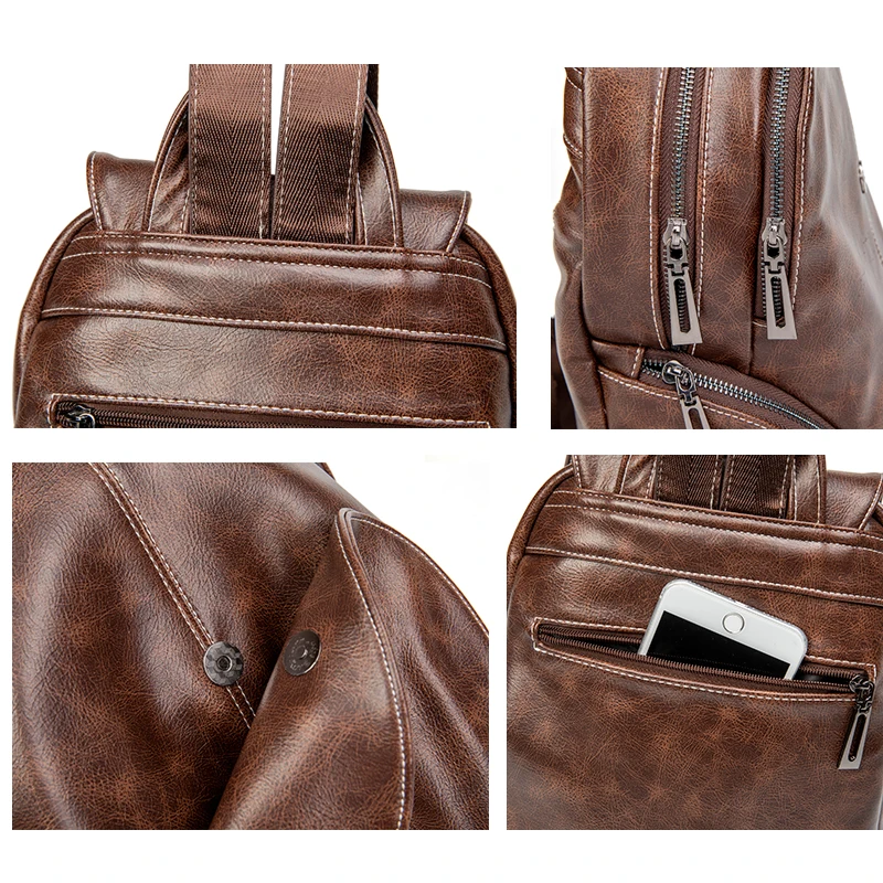 ZROM Women Waterproof Backpack High Quality Leather Backpacks for Teenage Girls Female School Fashion Shoulder Bag Backpacks