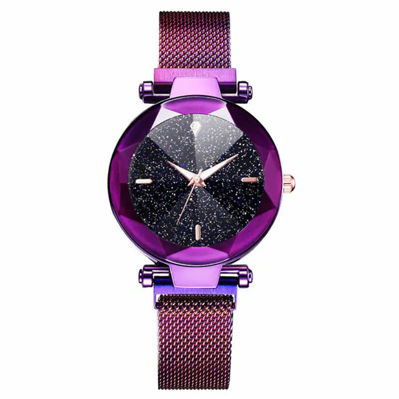 

Montre Femme 2019 Fashion Luxury Watch Women Waterproof Rose Purple Mesh Strap Quartz women watches Relogio Lady Feminino Clock