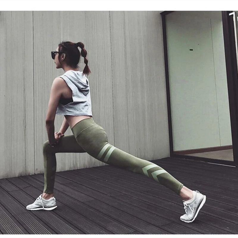 

2019 OVESPORT 7 Colors Army Green Slim Workout Leggings for Women's Fitness Push Up High Waist Women Leggings Quick Dry Pants