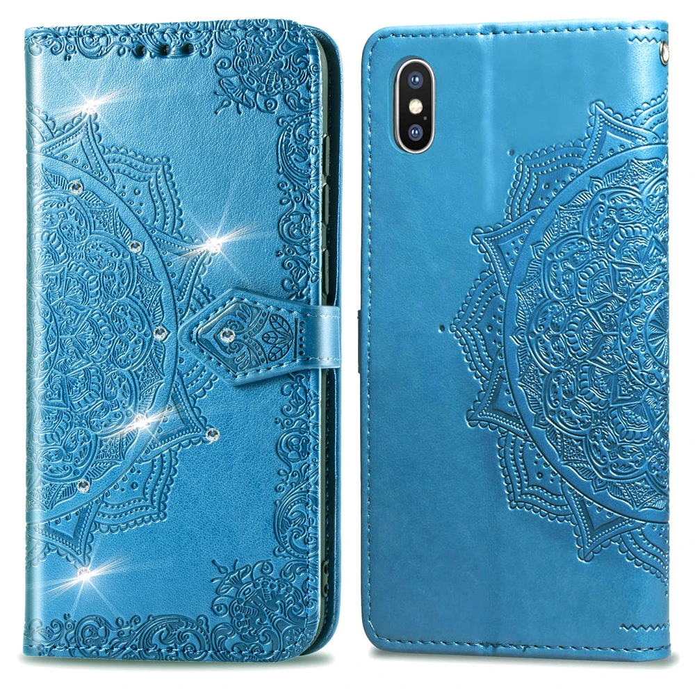 Для iPhone 11 Pro X XS Max XR 8 7 6S Plus блестящий кошелек из искусственной кожи для карт