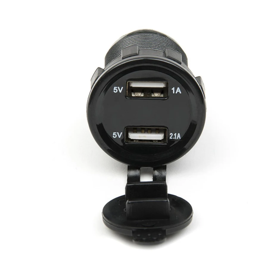 Водонепроницаемое зарядное устройство для мотоцикла с двумя USB портами 12