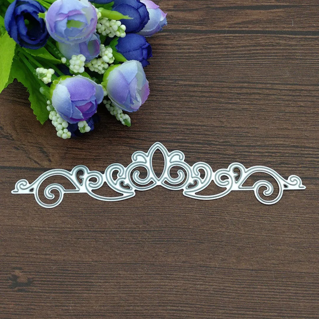 JX-LCLYL 140*30mm Lace Border Metal Cutting Dies Stencil Scrapbook Card Paper Embossing Craft